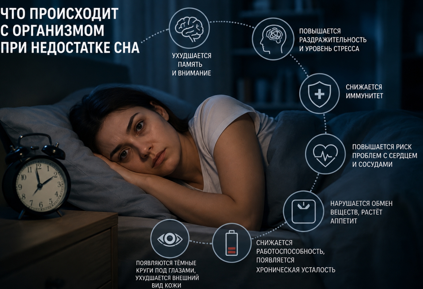 Что происходит с организмом при недостатке сна