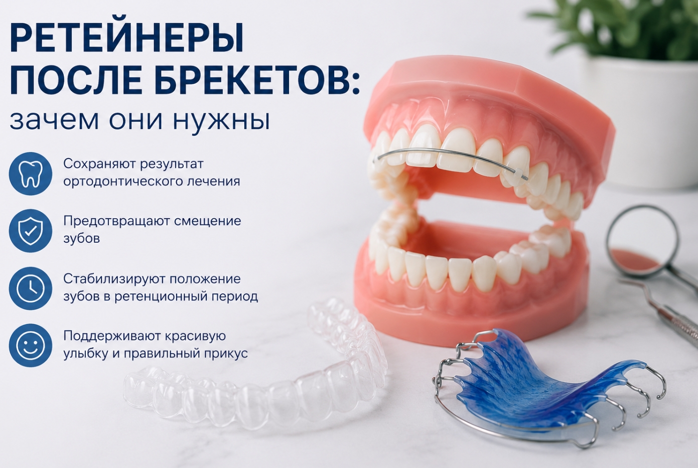 Ретейнеры после брекетов: зачем они нужны