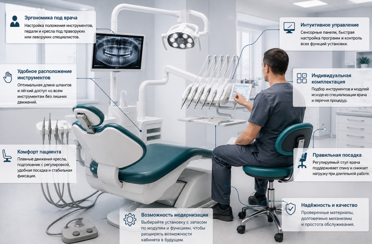 Эргономика и комплектация под индивидуальный стиль работы