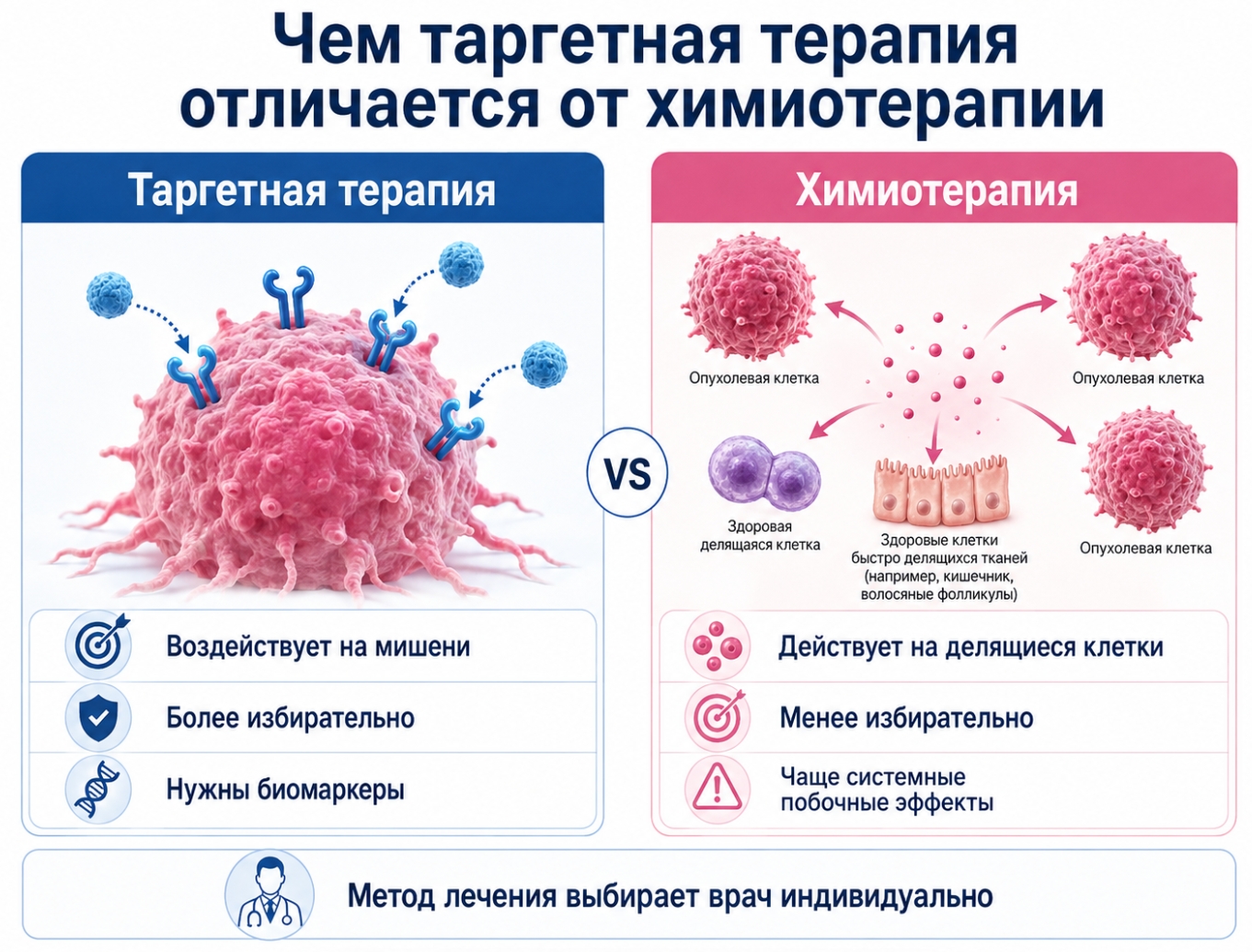 Таргетная терапия и химиотерапия: сравнение