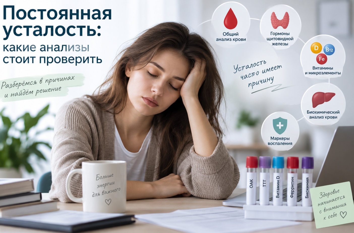 Постоянная усталость: какие анализы стоит проверить