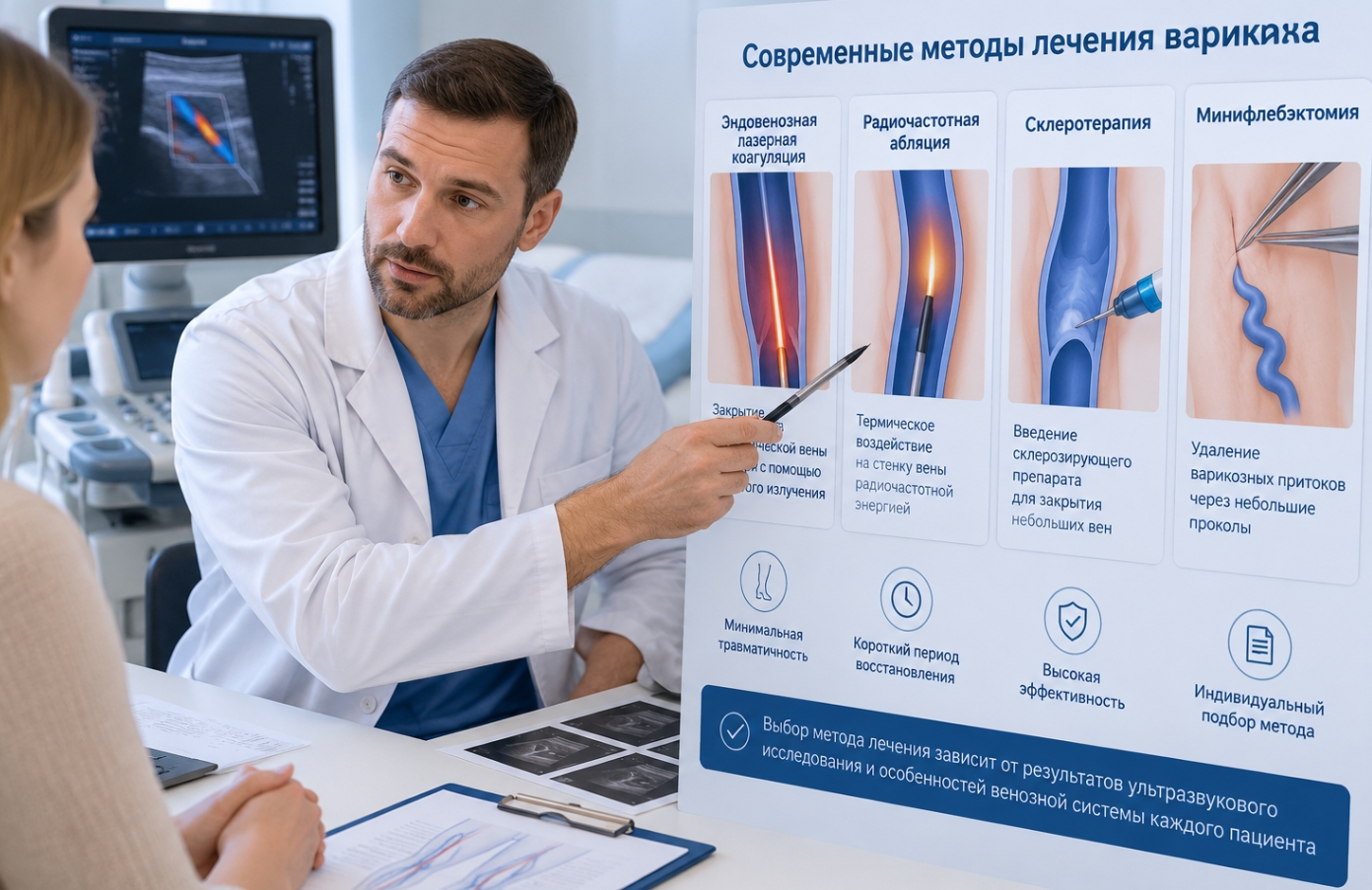 Как выбирают метод лечения вен