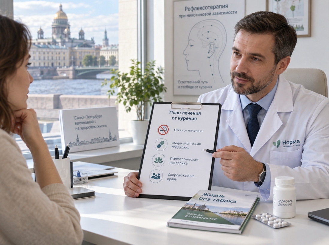 Методы лечения от курения в медцентре «Норма» в СПб