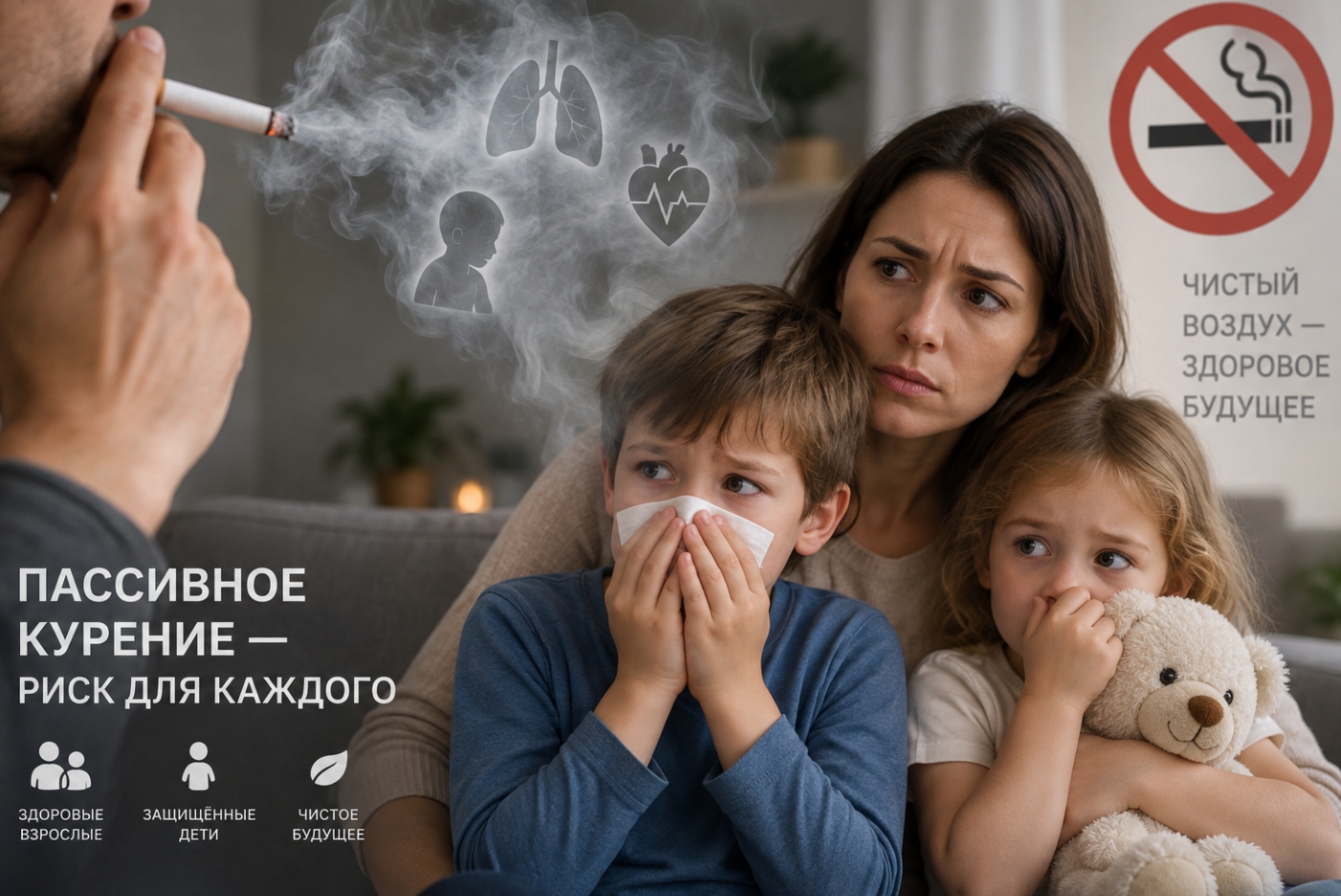 Пассивное курение: насколько оно опасно для взрослых и детей