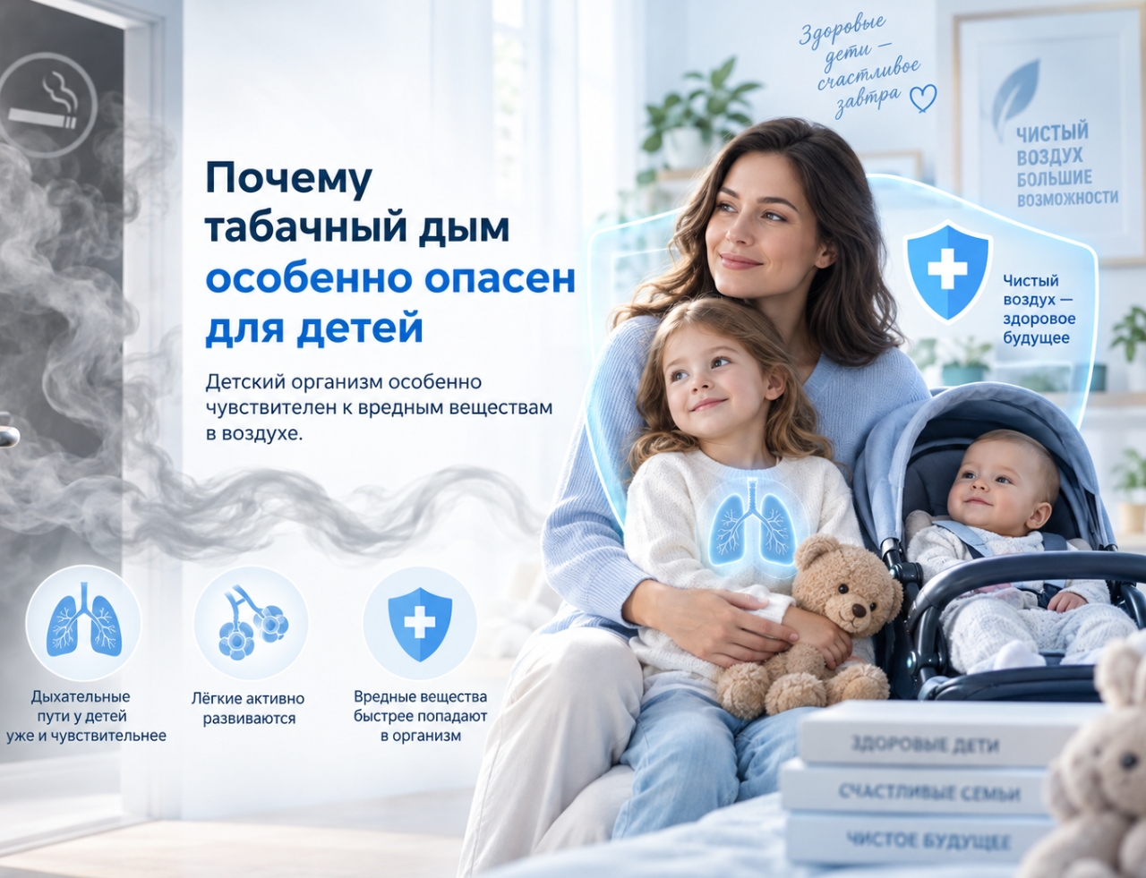 Почему табачный дым особенно опасен для детей